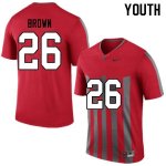 NCAA Ohio State Buckeyes Youth #26 Cameron Brown Throwback Nike Football College Jersey HCZ8545LP